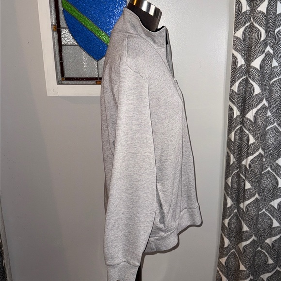 Lacoste Grey Quarter Zip Sweatshirt SZ XL - Picture 6 of 8